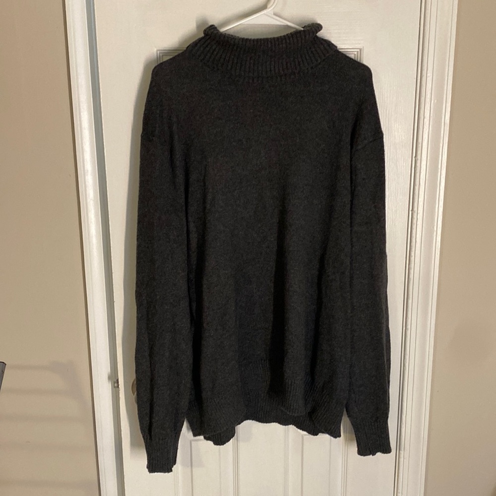 Grey turtleneck sweater